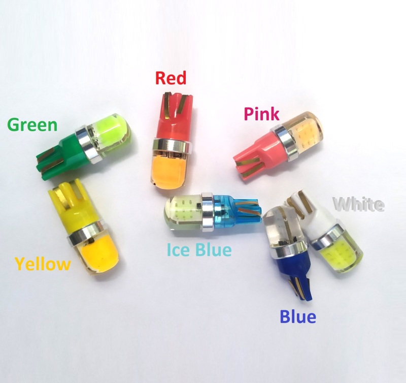 1 Bóng Đèn LED T10-COB-18 SMD Silicone Cao Cấp Thay Thế Cho Ôtô, Xe Máy, Gắn Mặt Đồng Hồ Xe