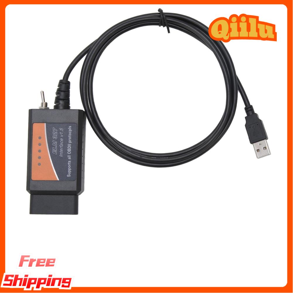 Obd2 usb adapter for elm327 code reader scanner diagnostic cable for forscan focccus