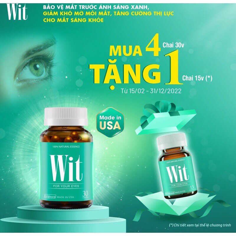 WIT 30V-CHĂM SÓC MẮT-Mua 4 tặng 1