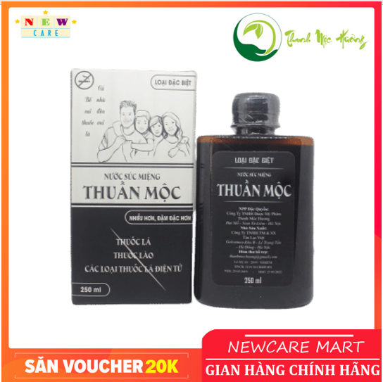 Nước Súc miệng  Thuần Mộc Cao Cấp Thanh Mộc Hương (Chai 250ml) Không Mệt Mỏi, Không Tái Nghiện