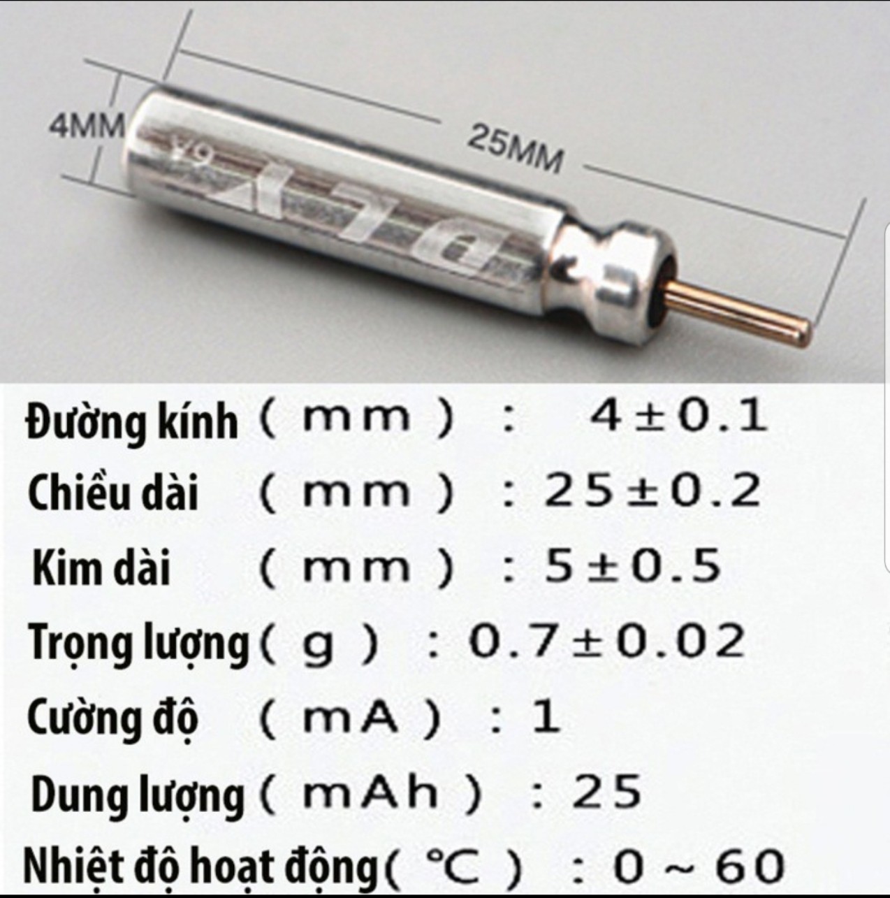 Vỉ 5 viên pin câu đài CR425
