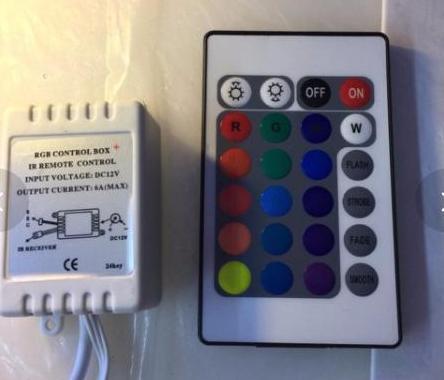 Dây đèn led 24v 5m/cuộn(5050-RGB) chống nước có khiển