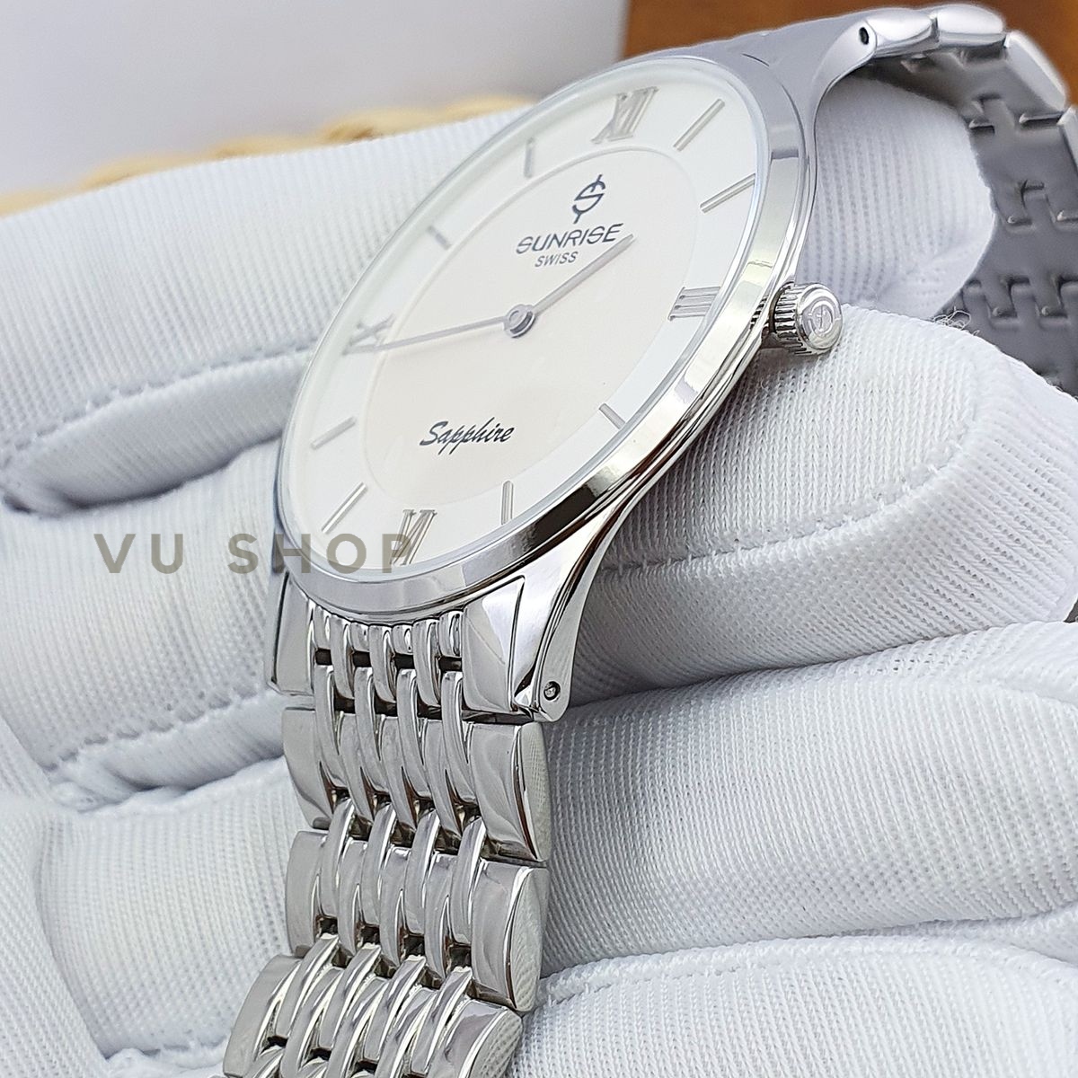 Đồng hồ đôi SUNRISE DM736SWC Siêu mỏng Chính hãng