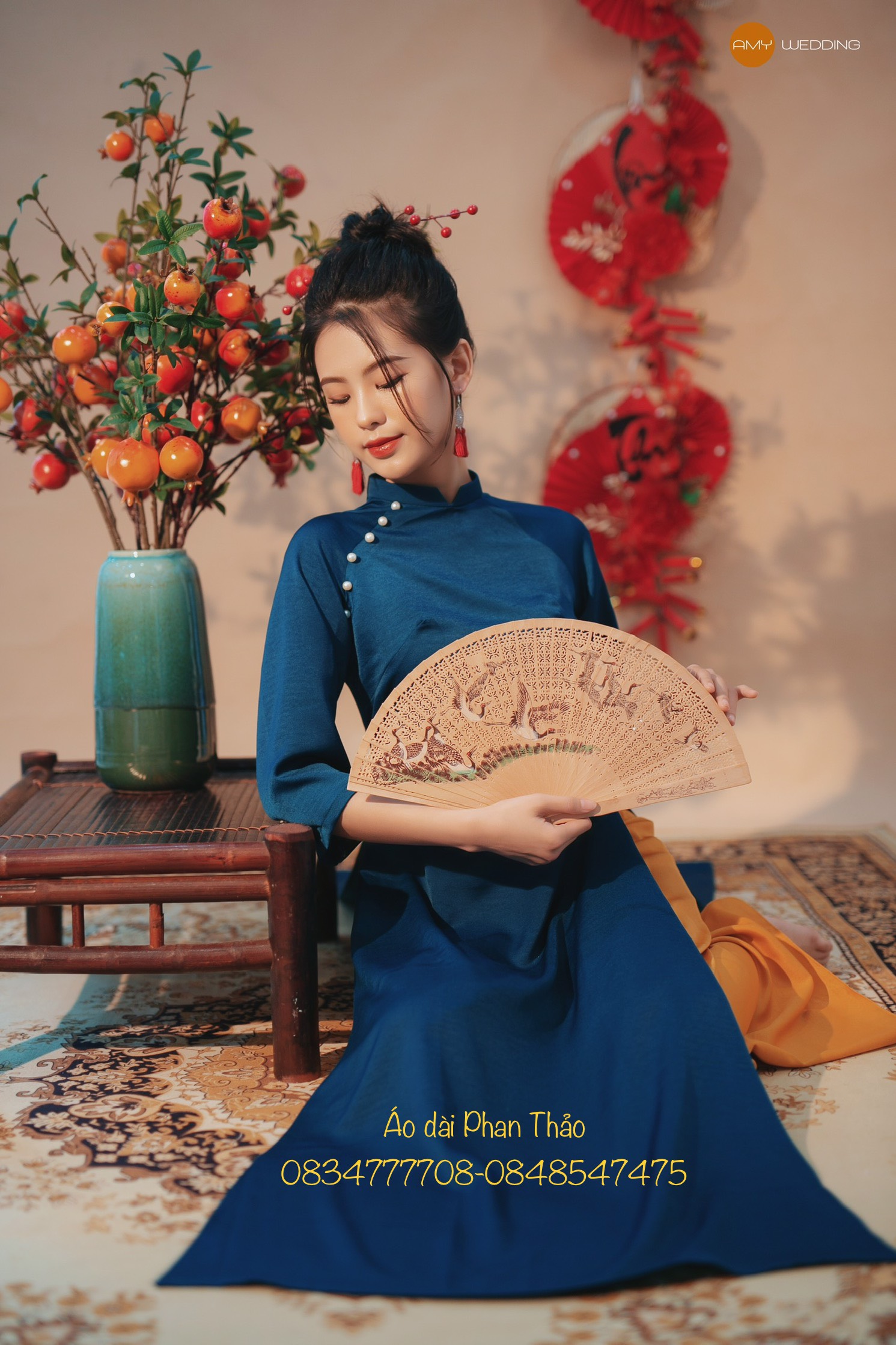 Áo Dài Cách tân chất lụa tây thi cao cấp dáng xuông hiện đại