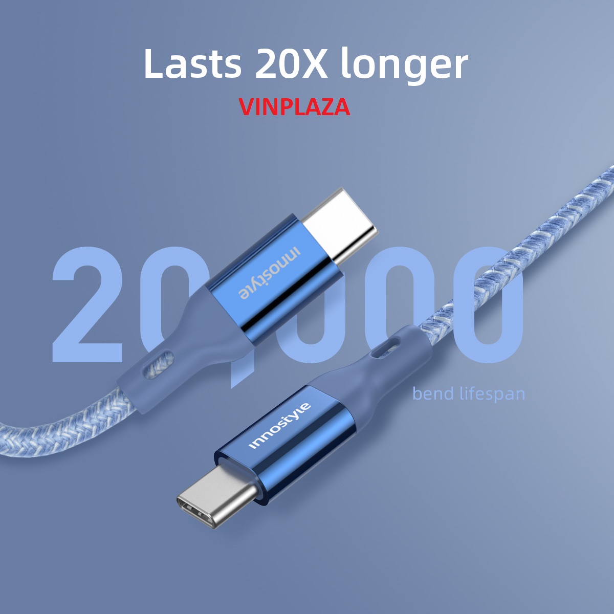CÁP INNOSTYLE POWERFLEX USB-C TO C 1.5M 60W (Đen, Bạc, Xanh) - ICC150AL