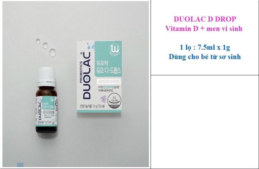(CHÍNH HÃNG) DUOLAC DROP D3 KẾT HỢP MEN TIÊU HOÁ HÀN QUỐC
