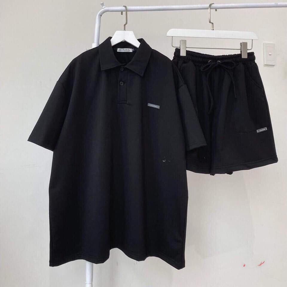Set bộ đùi áo polo kèm quần short cá tính(Đen và Nâu)