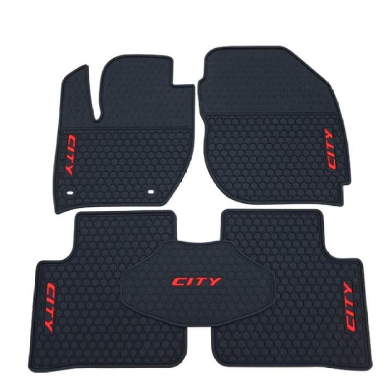 Thảm lót sàn cao su đúc ko mùi, thảm để chân cao su theo xe Honda City 2014-2019
