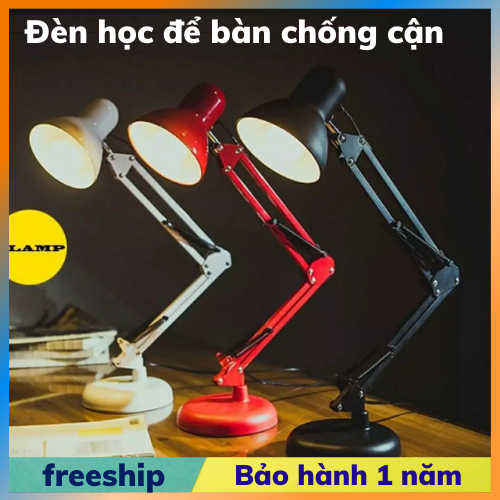 Đèn pixar, đèn kẹp bàn, đèn kẹp mặt bàn, đèn học chống cận thị pixar, đèn đọc sách, đèn làm việc để bàn chống chói mắt lóa mắt bảo vệ mắt + tặng chân để bàn và bóng đèn led.