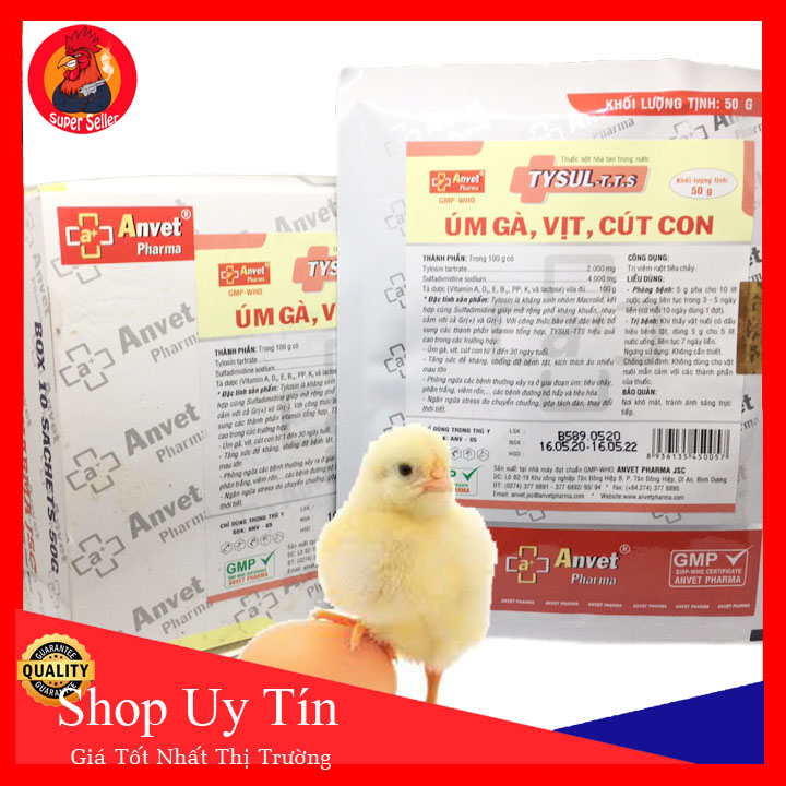 Combo 5 Gói TYSUL - T.T.S-ÚM GÀ CON-CÚT CON-NGỪA VIÊM RUỘT VÀ VIÊM HÔ HẤP