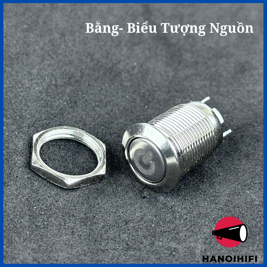 Nút nhấn nhả vỏ kim loại phi 12mm,16mm chống thấm nước