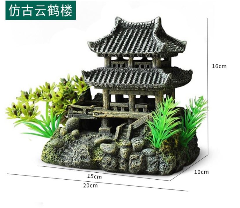 Mô hình Lâu Đài - Vạn Lí Trường Thành - Nhà Tháp - Nhà Cổ trang trí bể cá tiểu cảnh non bộ
