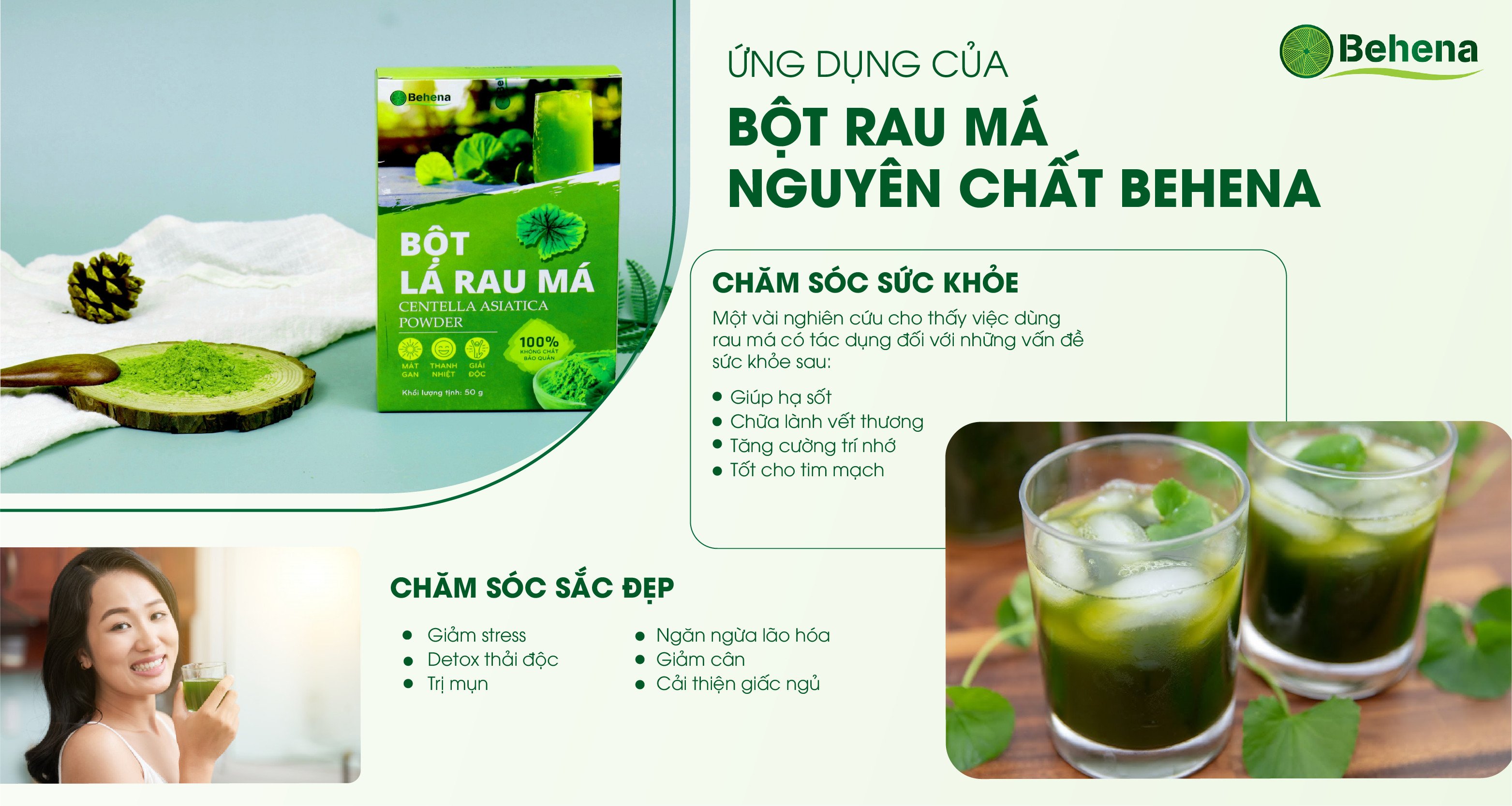 BỘT LÁ RAU MÁ BEHENA - LIÊN KẾT XANH