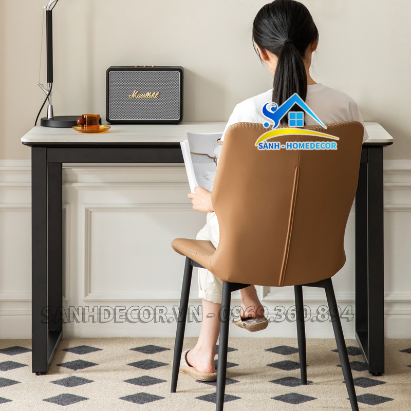 Bàn làm việc, bàn học, bàn chữ U 1m2, bàn chữ U khung sắt hộp to sơn tĩnh điện chống gỉ, bàn học sinh chân U gỗ An Cường cao cấp U001 - SÀNH HOME DECOR