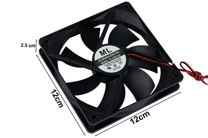 QUẠT TẢN NHIỆT 12x12x2.5 12VDC - 2.2W