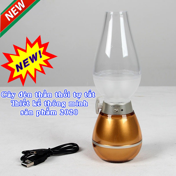 Cây đèn thần kỳ thổi là tắt cực độc đáo,đèn dầu cảm ứng điện tử led thổi tắt - đèn thờ cảm ứng, đèn bàn thờ sạc điện cao cấp.