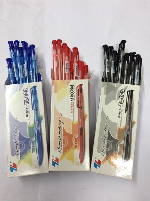Combo 3 Bút Bi Thiên Long 023 ,Thân bút thanh mảnh cơ chế bấm khế tiện dụng phù hợp cho mọi người.