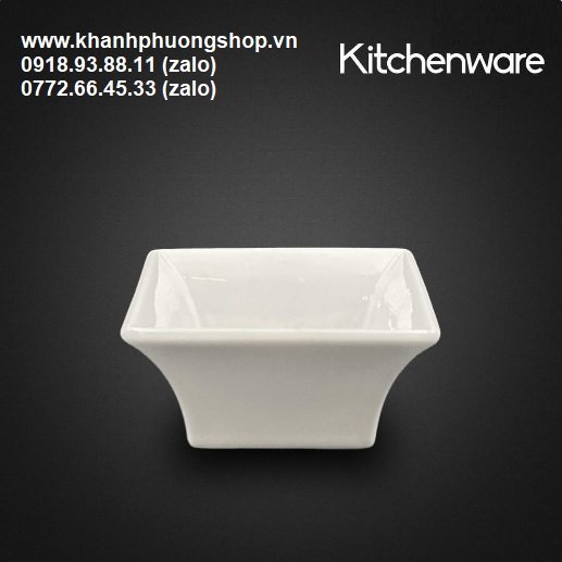 chén đựng nước chấm vuông gốm sứ Minh Long - chén đựng nước chấm gốm sứ minh long