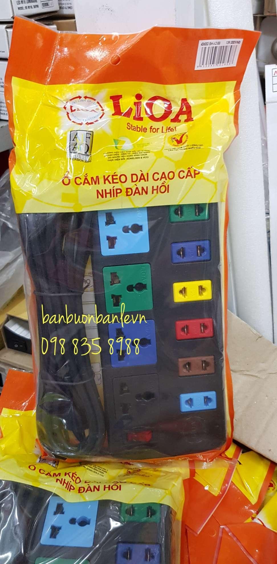 Ổ cắm điện đa năng lioa 10 ổ cắm 4d6s52