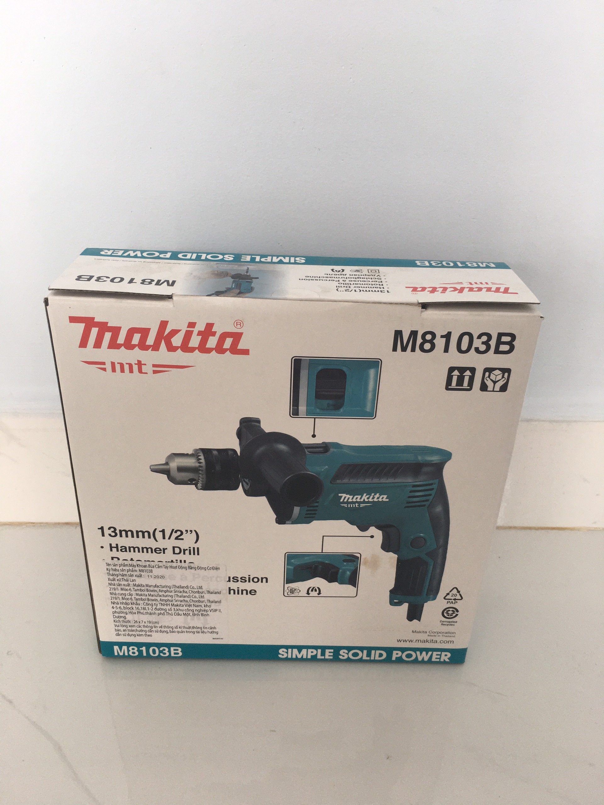 Máy Khoan Búa Makita M8103B (13MM-430W) [Hàng Chính Hãng]