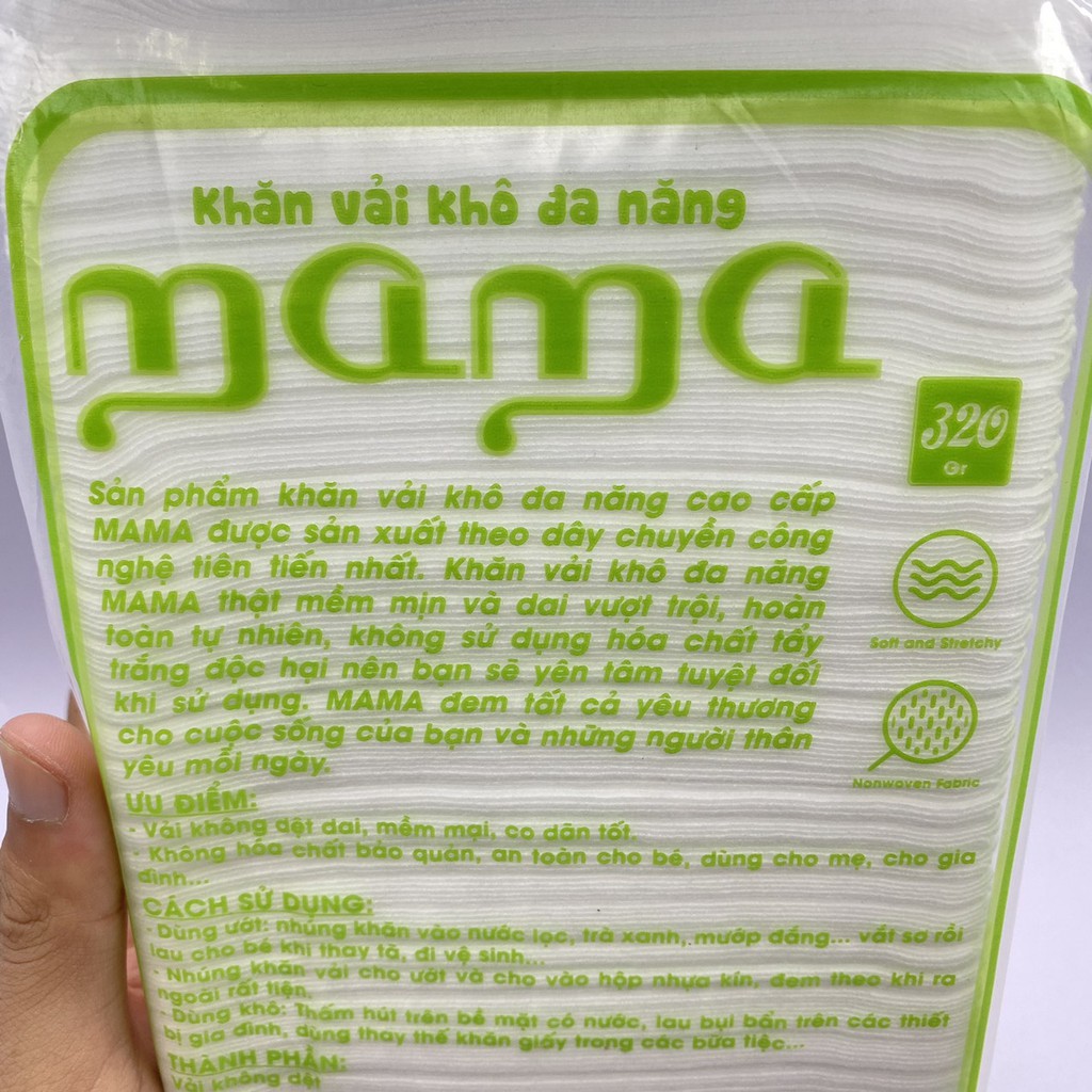Khăn Vải Khô Đa Năng MaMa 300,600,900(gr)