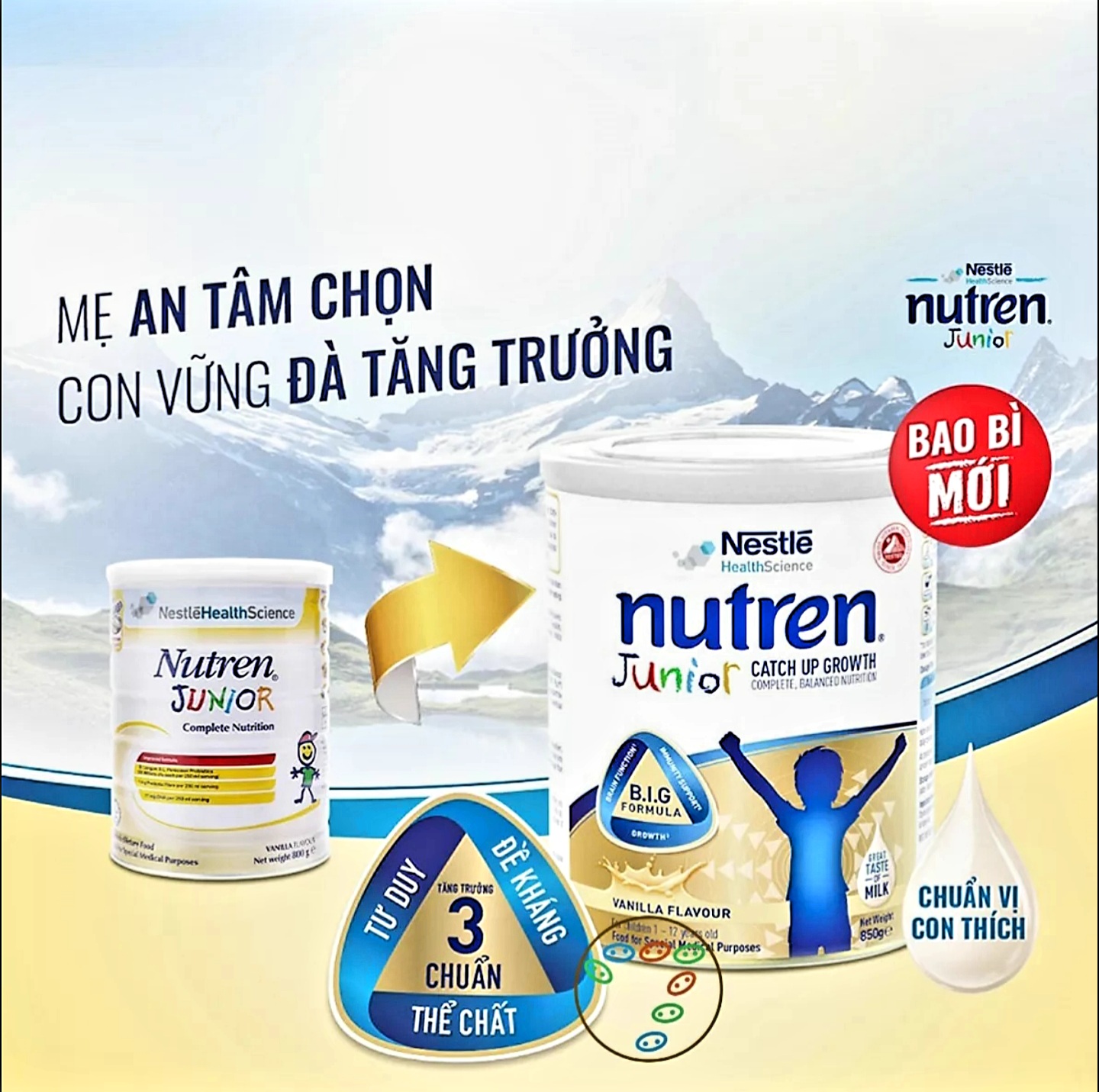 HSD T3-2023 Sữa Bột Nestle Nutren Junior Dành Cho Bé Suy Dinh Dưỡng 850g.