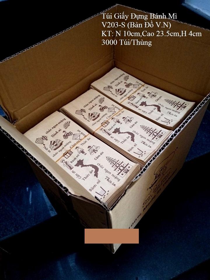 [HCM]100 túi giấy đựng bánh mì V203