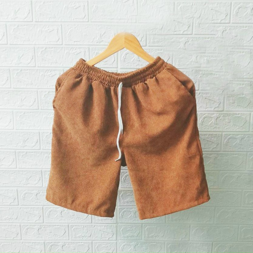 [HCM]Quần Short Đùi Nhung Tăm Nam Nữ ROGHT Style Unisex Hàn Quốc ( CÓ TÚI SAU TIỆN LỢI )