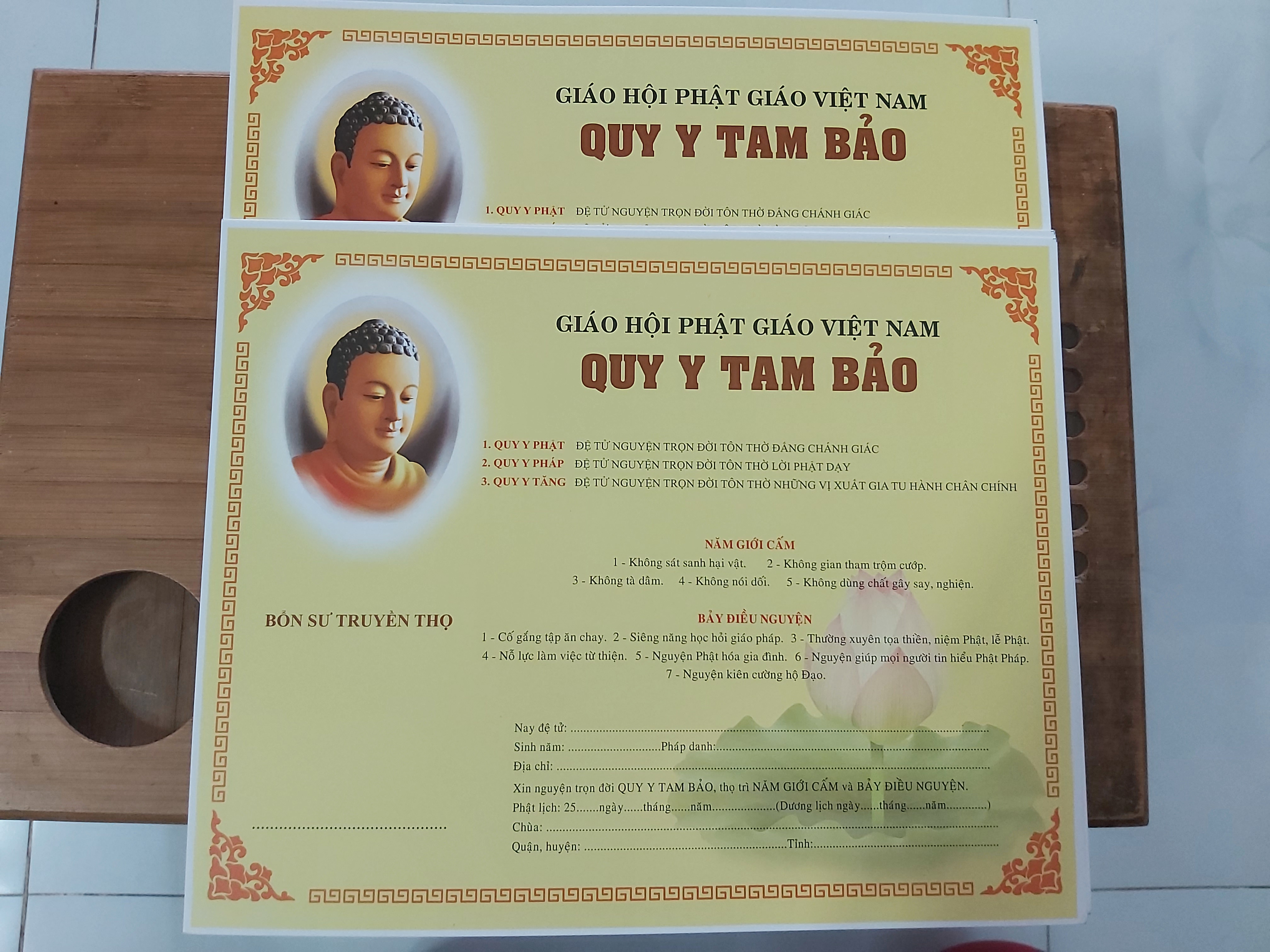 [HCM]Phái Quy Y Thích Ca ( xấp 50 tấm)