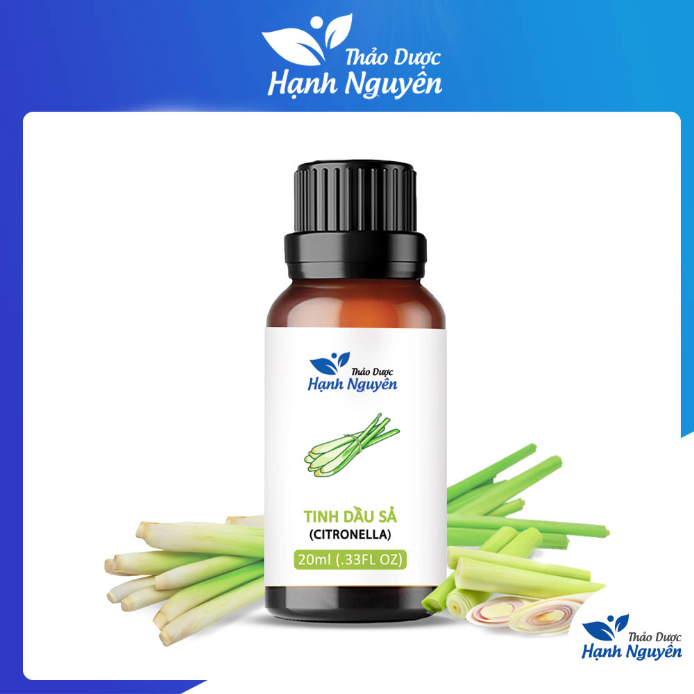 Tinh dầu Sả nguyên chất 20ml, đuổi muỗi, côn trùng, kháng khuẩn, khử mùi hôi - Thảo dược Hạnh Nguyên