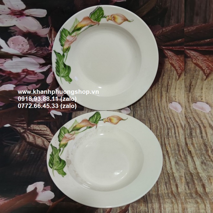 dĩa sứ trắng hình hoa - dĩa sứ trắng