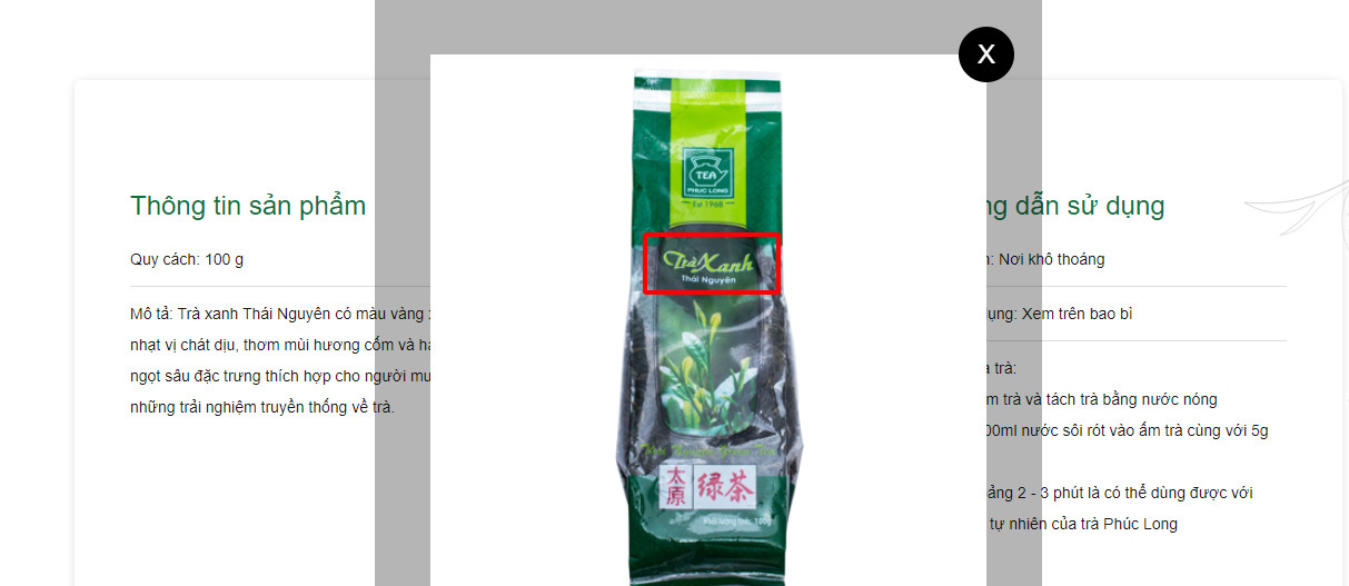 Trà Phúc Long Thái Nguyên Gói Nhỏ 100g