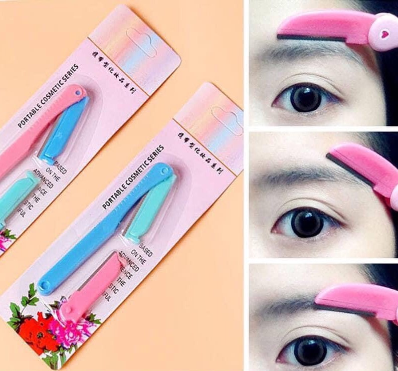 DAO CẠO LÔNG MÀY XẾP GỌN 2 LƯỠI, DAO CẠO LÔNG MÀY ALIN