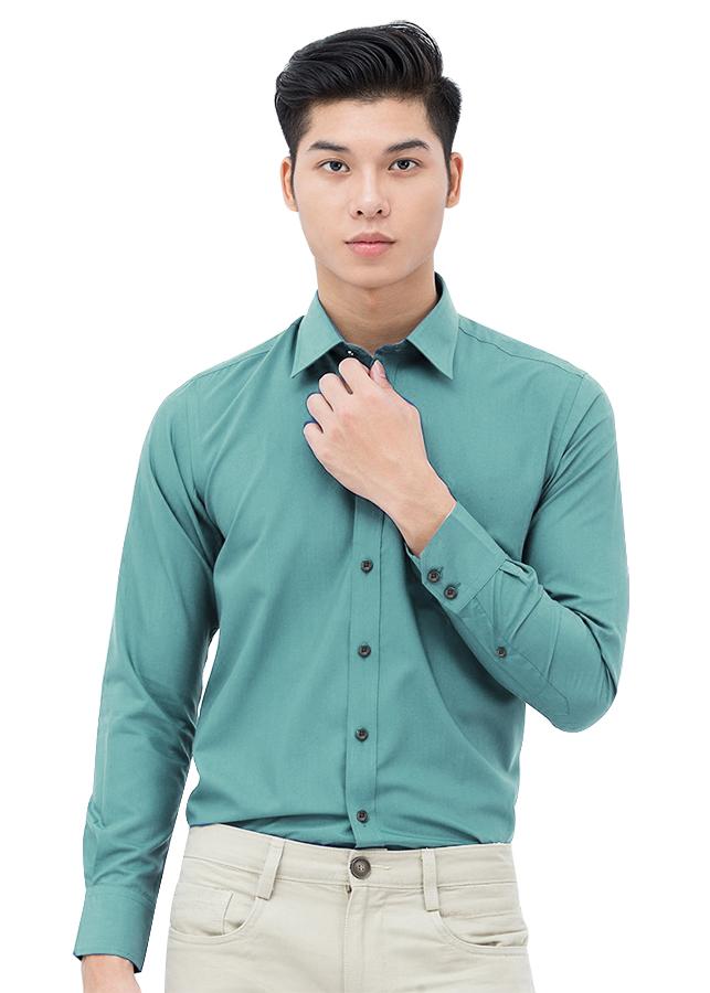 Sơ mi lịch lãm phong cách Hàn Quốc (xanh xám)