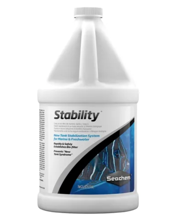 Vi sinh nước Seachem Stability 2L men xử lý và làm trong nước bể cá tép thủy sinh hàng seachem Usa