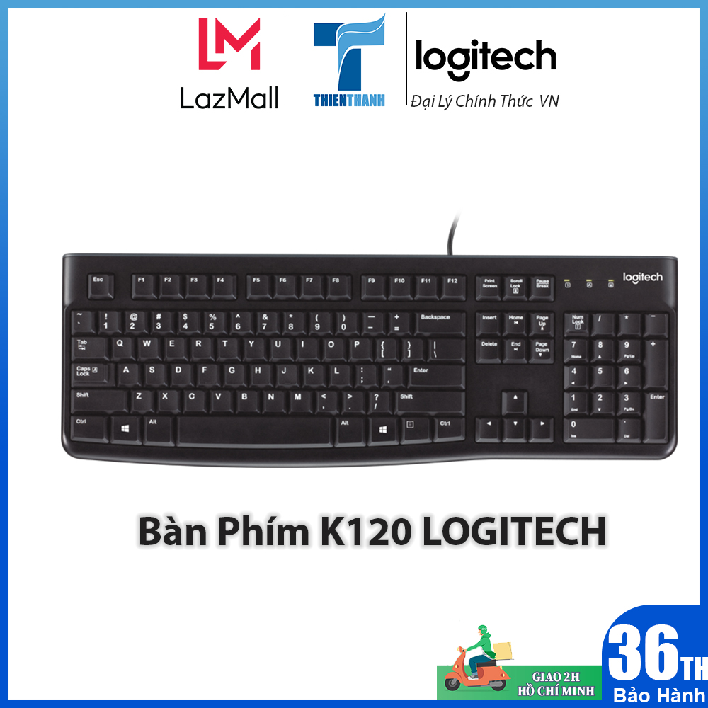 Bàn Phím Có Dây Logitech K120 - Chính Hãng Phân Phối