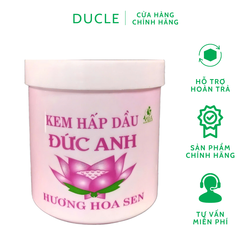 Dầu hấp phục hồi tóc hoa sen Đức Anh - Hũ 1000ml