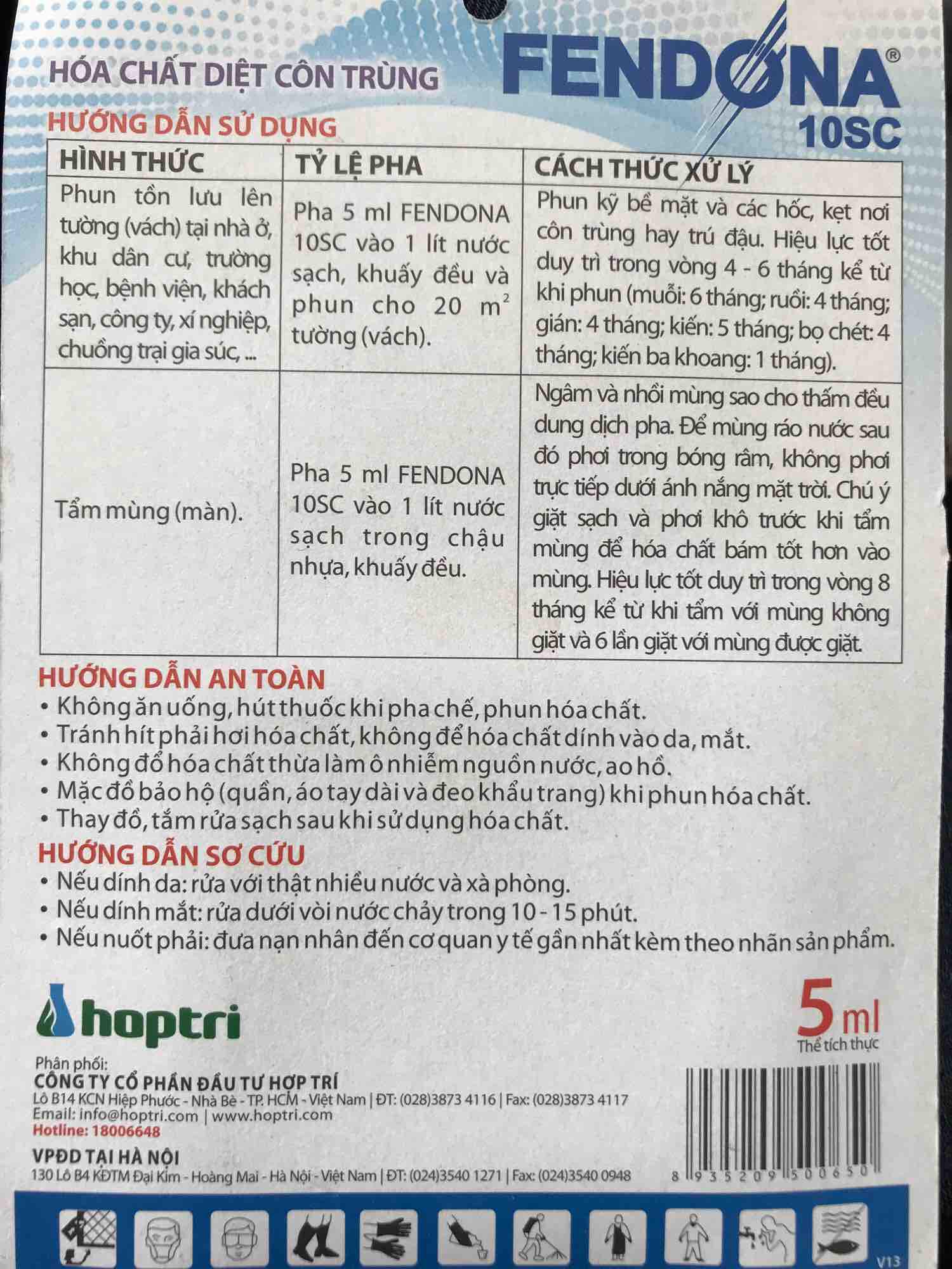 Thuốc diệt côn trùng Fendona 10SC