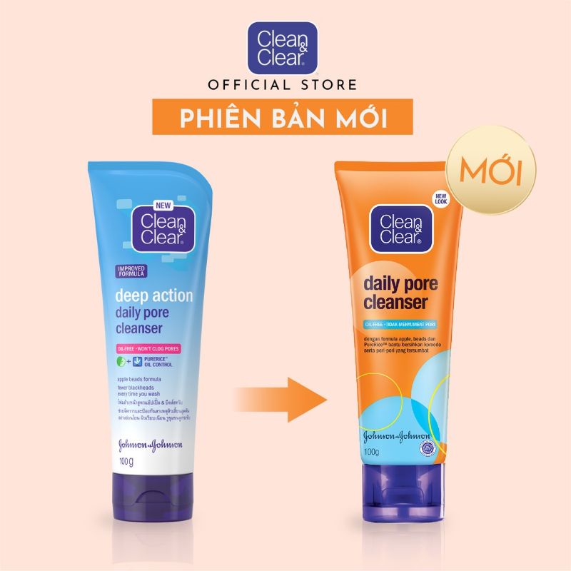 [Mẫu mới]Sữa rửa mặt chống nhờn Clean and Clear 100g