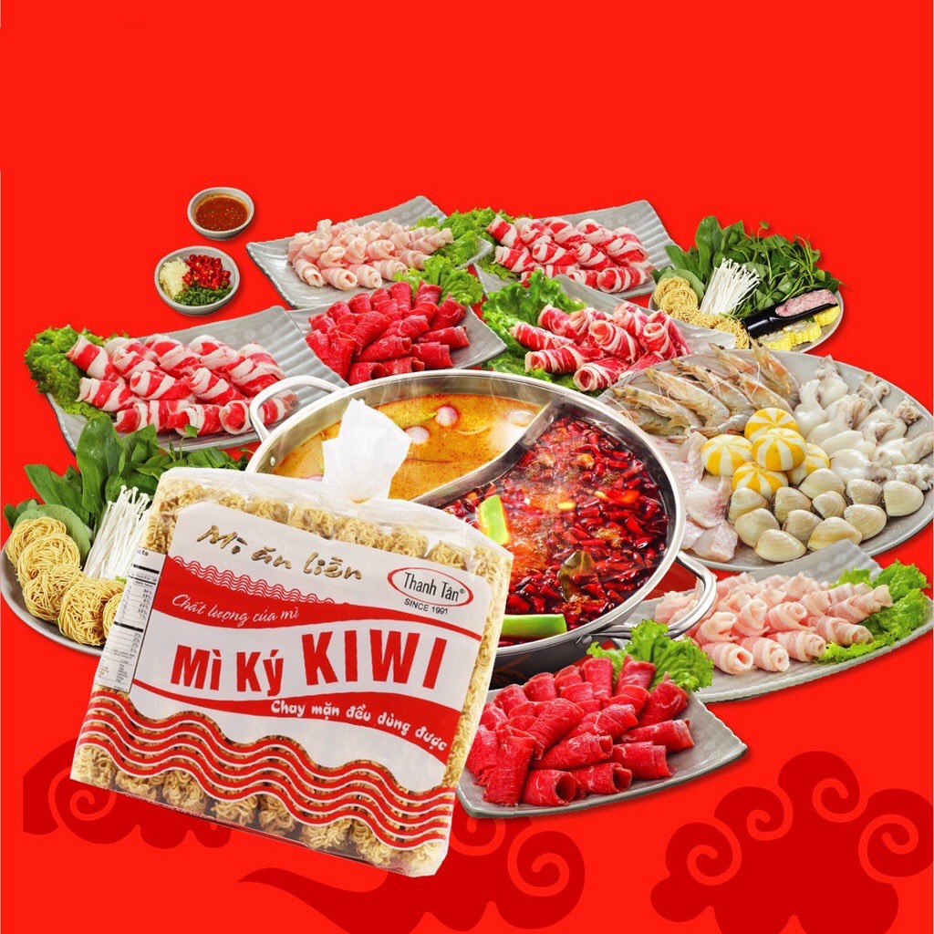 Mì Ký KIWI Thanh Tân bịch 900g (16 vắt mì ăn liền)
