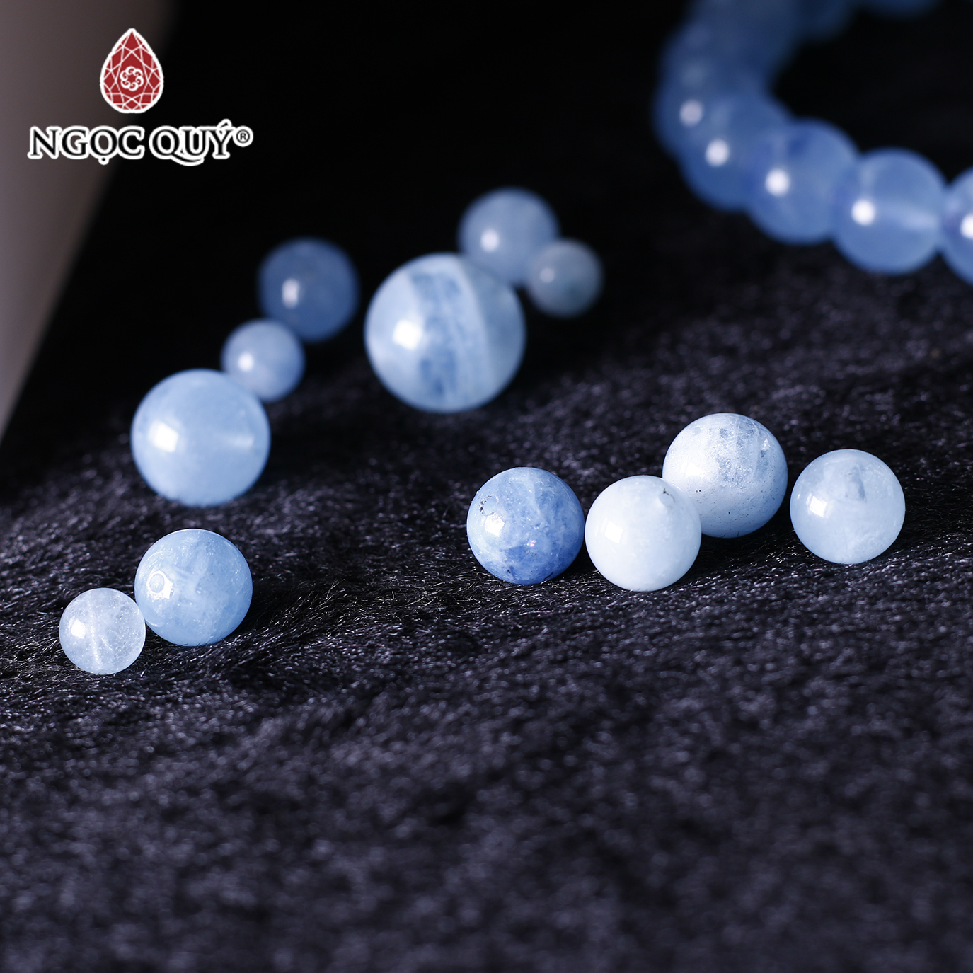 Hạt lẻ đá Aquamarine mệnh thủy mộc - Ngọc Quý Gemstones