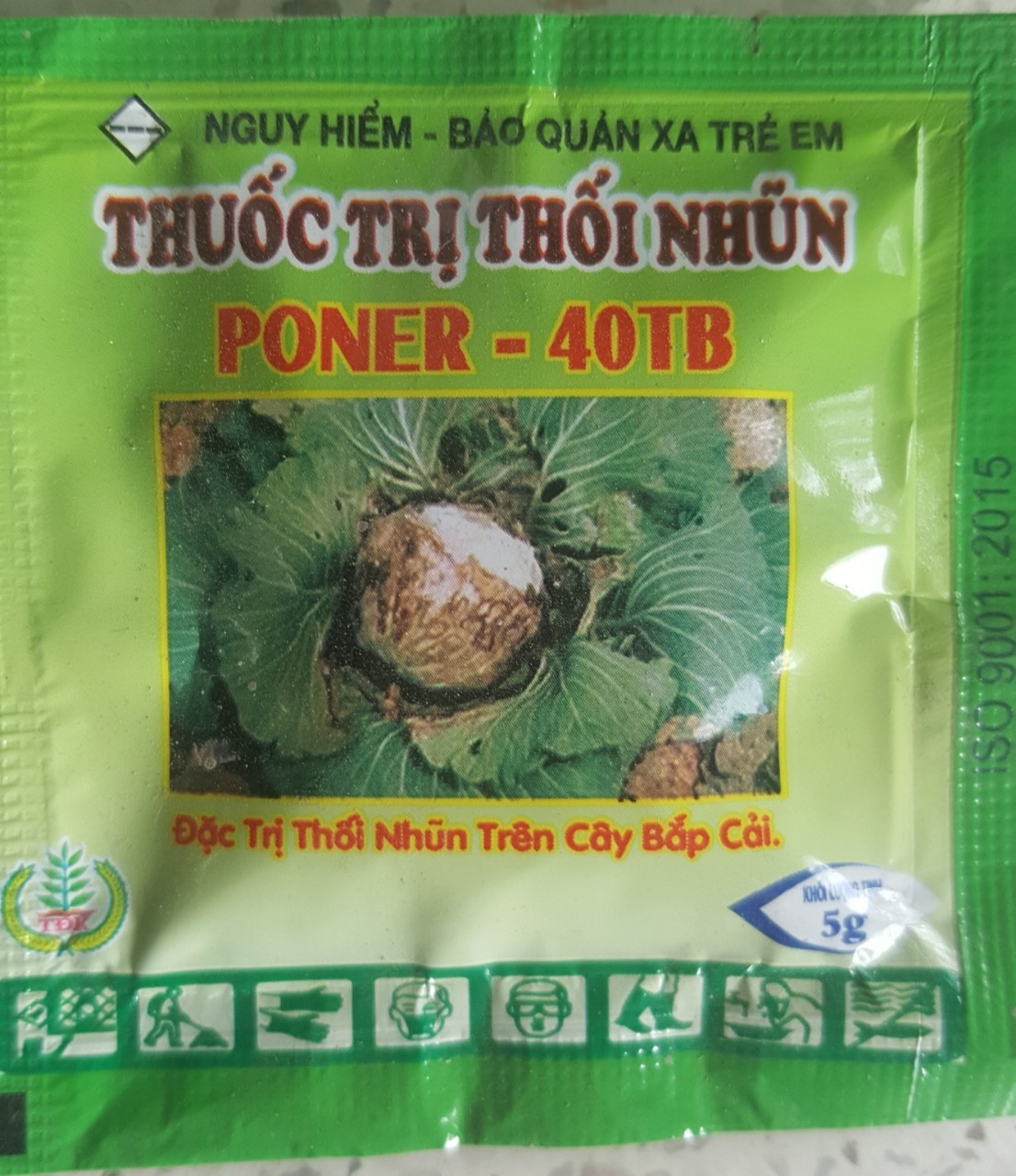 Thuốc trừ THỐI NHŨNG PONER - 40TB  - Chuyên trừ thối nhũng cây rau cải và cây thân mềm - Gói 5g