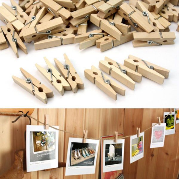 Set 10/ 20 kẹp ảnh + dây thừng treo ảnh trang trí