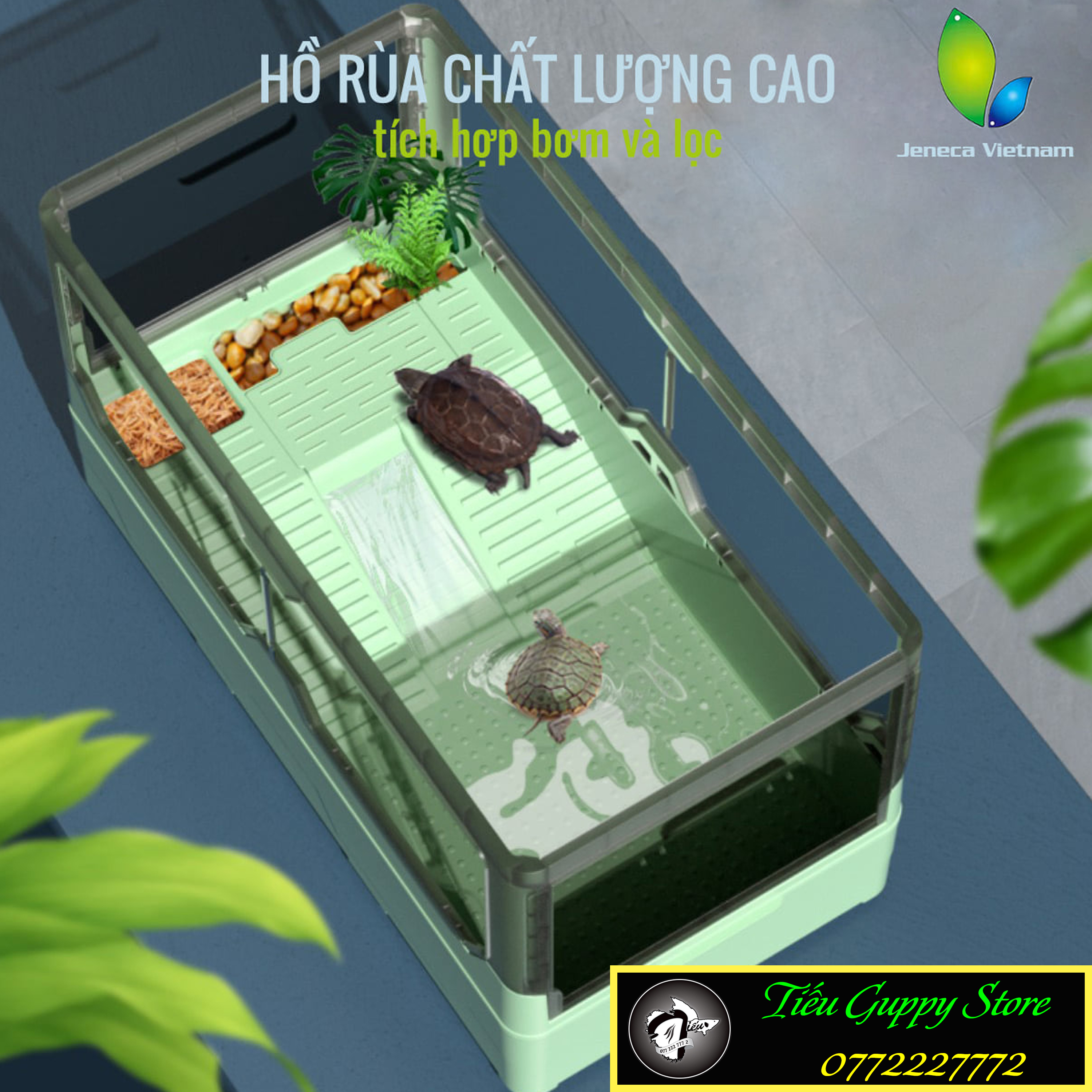 Hồ nuôi rùa thông minh - tự động jeneca gh-11. kích cỡ: 32cm 375cm