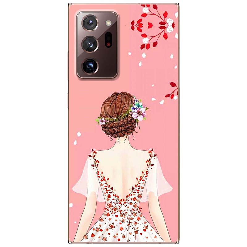 Ốp lưng dành cho Samsung Galaxy Note 10, Note 10 Plus, Note 10 Lite, Note 20, Note 20 Ultra mẫu Cô gái áo hồng