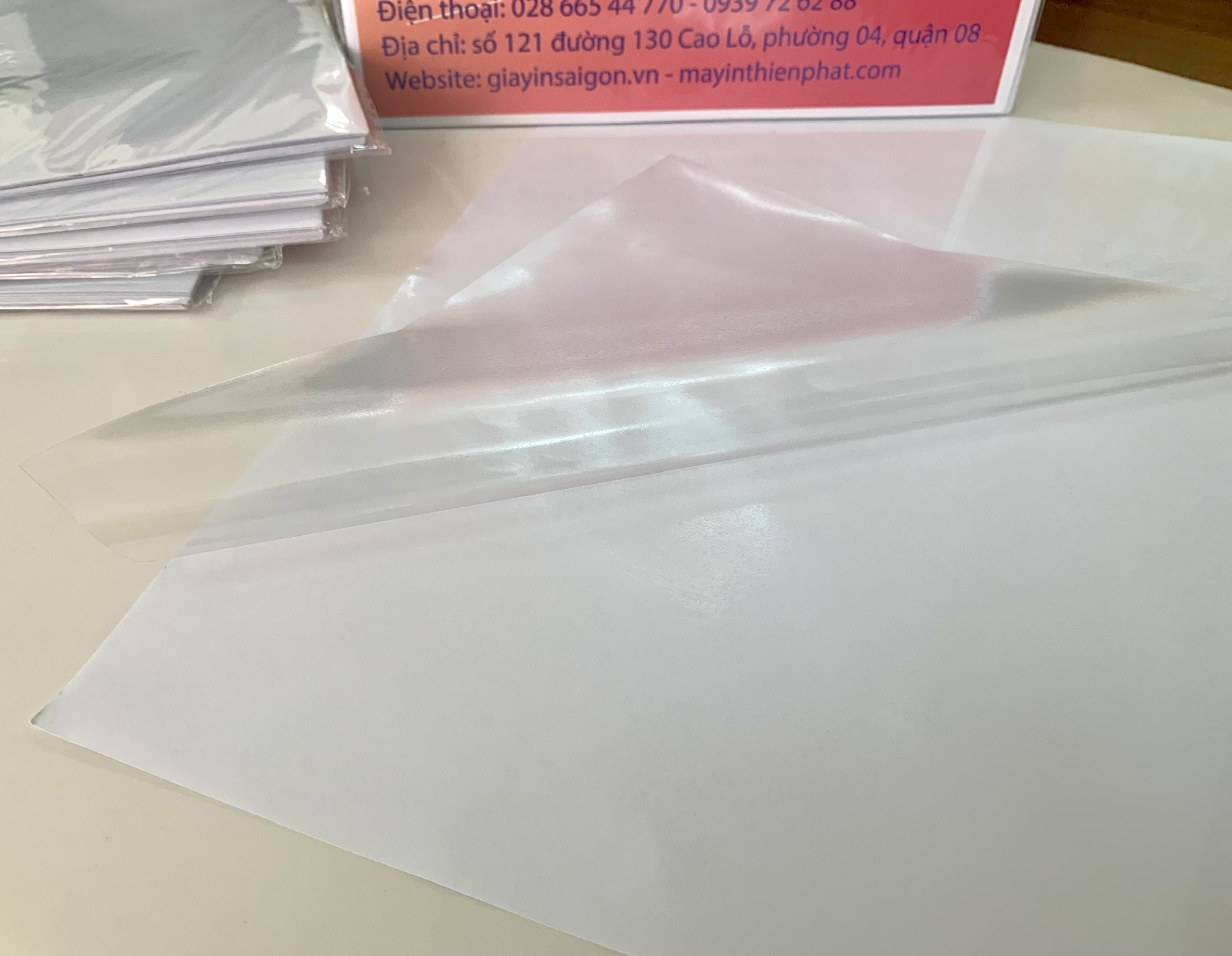[HCM]Giấy In Nhiệt Decal Đế Trong A4, A3