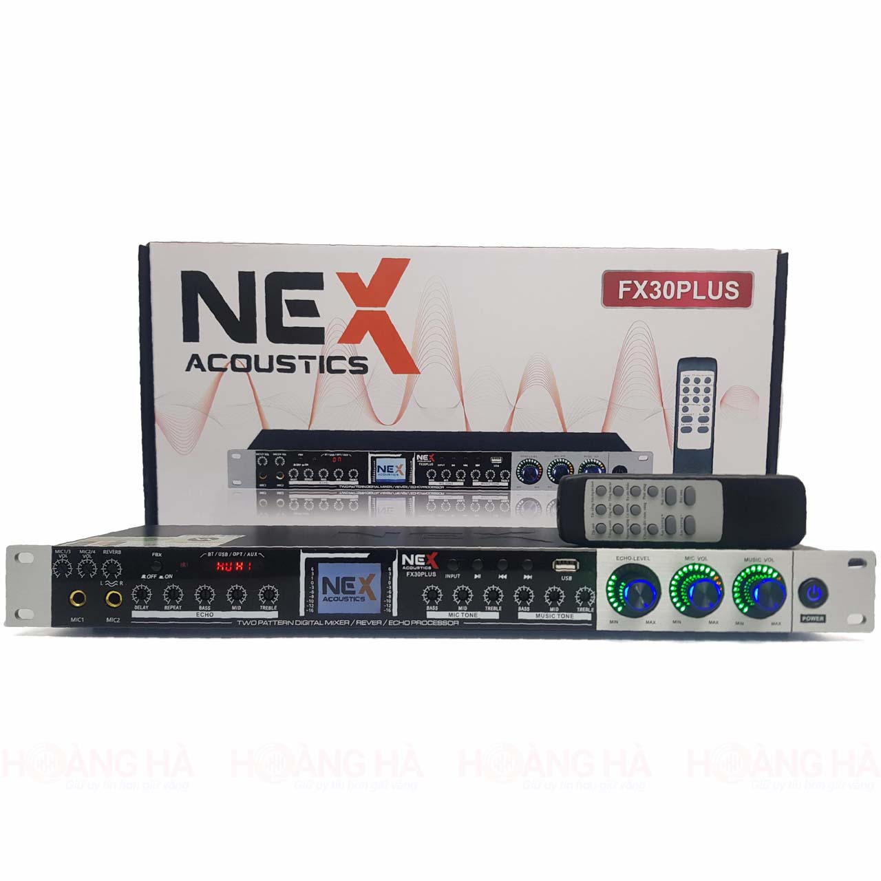 [ Xả Kho ] Vang cơ karaoke giá rẻ, Vang Cơ Chống Hú Nex Fx30 Plus - Chống Hú Tối Ưu Với Chế Độ Fbx, Echo Nhẹ Mượt Mà, Cổng Sub Riêng Biệt, Av, Usb, Cổng Quang (Optical) - 2 Màn Hình Hiển Thị Thông Số