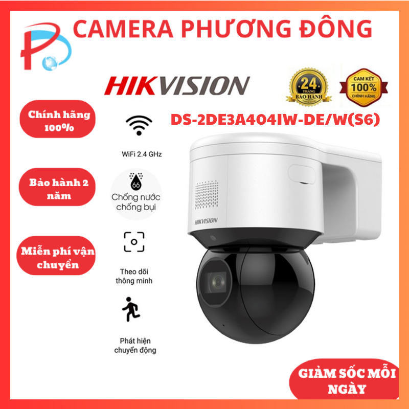 Camera ip wifi speed dome 4mp 2k colorvu hikvision ds-2de3a404iw-de/w đàm thoại 2 chiều, màu ban đêm - chính hãng