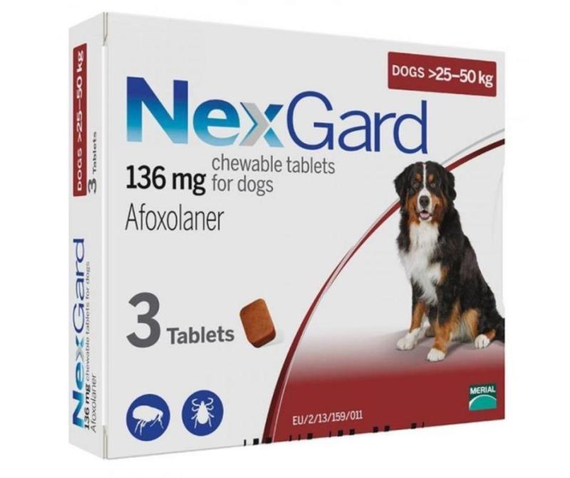 NEXGARD® size L viên nhai cho chó từ 25-50 kg (136mg/viên x 6 viên/hộp)