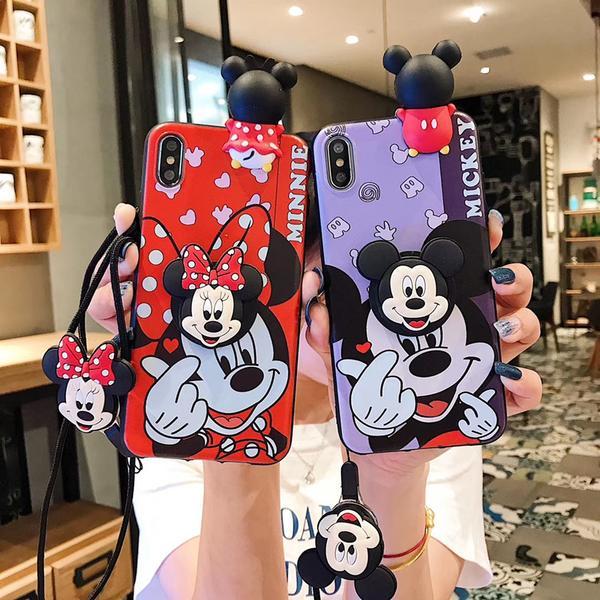 ỐP LƯNG IPHONE HÌNH CHUỘT MICKY ( Tặng POP Kèm Dây Đeo Tay ) 6/6s/6plus/7/8s /7plus/8plus/X/Xs/XsMax